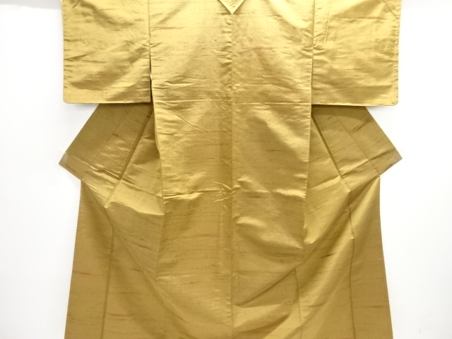 未使用品　霞模様織り出し手織り節紬着物